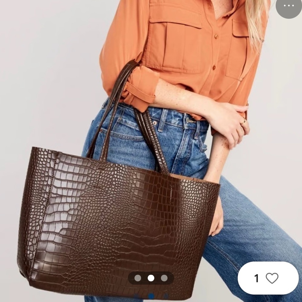 Vegan Crocodile Tote